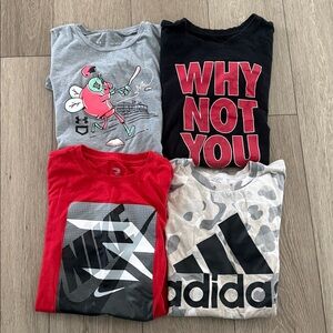 Nike - Under Armour - Adidas boys short sleeve T-shirts size large